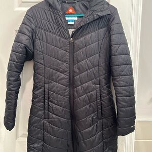 Columbia Long Black Puffer Coat